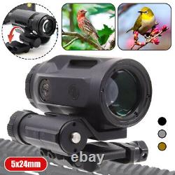 R5 1x20 Shake Awake Red Dot Sight 2 MOA Scope with 5x Magnifier Sight Combo Kit