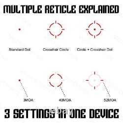 RMR RED DOT with MULTI RETICLE SHAKE AWAKE BIG WINDOW 3 MOA