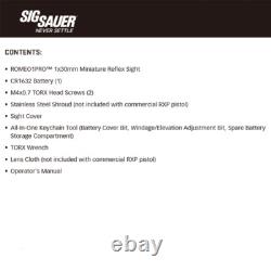 ROMEO1PRO Red Dot Sight Sig Sauer 1x30mm 3MOA -SOR1P100