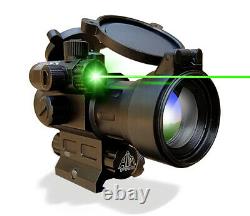 Red Dot Reflex Scope with Tactical Green Laser Sight Aimpro ALFA Rifle Sight