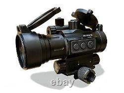 Red Dot Reflex Scope with Tactical Green Laser Sight Aimpro ALFA Rifle Sight