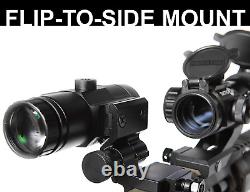 Red Dot Sight Magnifier 3X Hunting Rifle Gun Optic Scope Flip-to-Side Picatinny