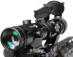 Red Dot Sight Magnifier 3X Hunting Rifle Gun Optic Scope Flip-to-Side Picatinny