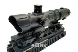 Red Dot Sight with 3x Flip to Side Magnifier Combo-UTG T-Dot Rifle Scope-Leapers