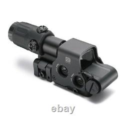 Reflex Holographic Red Green Dot 558+G33 Magnifier Airsoft Scope Sight QR Black