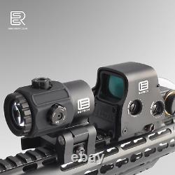 Reflex Holographic Red Green Dot 558+G43 Magnifier Airsoft Scope Sight QR Black