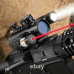 Rifle Combo Gun Sight Red Dot Flashlight Laser Tactical Optics Scope Picatinny