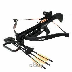 SAS Honor 175lbs Recurve Crossbow Red Dot Scope Package with Quiver + Rope Cocking