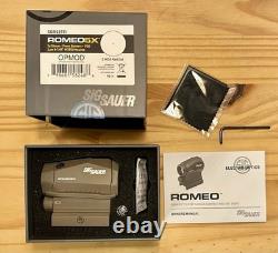 SIG SAUER Romeo5X FDE OPMOD 1x20mm Compact 2 MOA Red Dot Optic Sight SOR52111