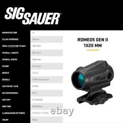 SIG SAUER Romeo5 Gen II Compact 1x20mm Green Dot Sight, 1 MOA Green Dot