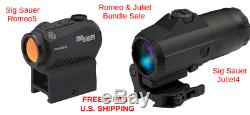 SIG SAUER Romeo 5 Red Dot Sight 2 MOA With Juliet 4 3x Magnifier SORJ53101 BUNDLE