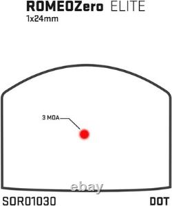 SIG SAUER Romeo Zero Elite 1x24mm Reflex Sight, 3 MOA Red Dot, SOR01030 Black