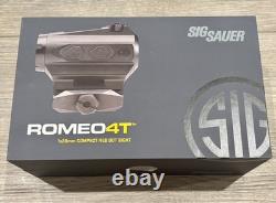 SIG Sauer Romeo4T 1X20 Solar 2MOA/65MOA Red Dot Sight with Mount, FDE New