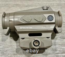SIG Sauer Romeo4T 1X20 Solar 2MOA/65MOA Red Dot Sight with Mount, FDE New