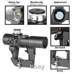 SVD 1x30 Tactical Hunting Riflescope Red Dot Sight With Side-Rail Mount