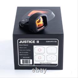 SWAMPFOX Justice II 1x30mm 6MOA Multi-Reticle Red/Green Dot Optic Sight For RMR