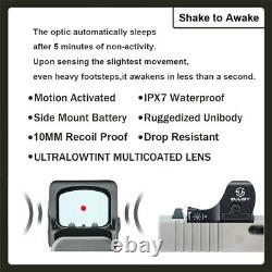 Shake Awake Mini Red Dot Sight ZulisyOTTER for RMSc Cut G43X 48 MOS P365 TP9 SC