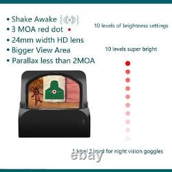 Shake Awake Tactical Red Dot Reflex Sight OAK RMR Cut for PSA Dagger Glock MOS