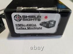 Shield RMSc Reflex Mini Sight Compact Red Dot Sight 4 MOA DOT BLK