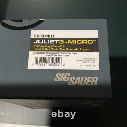 Sig Sauer JULIET3-MICRO 3x Magnifier, 3x22mm, Push-Button Mount, FDE SOJ3M011