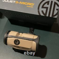 Sig Sauer JULIET3-MICRO 3x Magnifier, 3x22mm, Push-Button Mount, FDE SOJ3M011