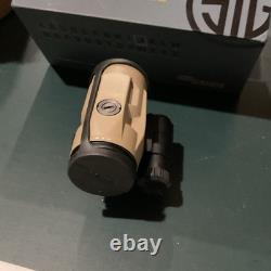 Sig Sauer JULIET3-MICRO 3x Magnifier, 3x22mm, Push-Button Mount, FDE SOJ3M011