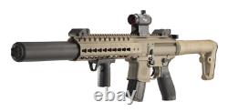 Sig Sauer MCX. 177 Cal Air Rifle, 88GR CO2 Red Dot Sight, Flat Dark Earth Gun