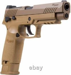 Sig Sauer P320 M17 ASP Airgun Pistol. 177 Coyote and Red Dot Optic Reflex Sight