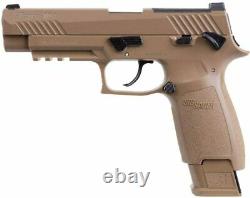 Sig Sauer P320 M17 ASP Airgun Pistol. 177 Coyote and Red Dot Optic Reflex Sight