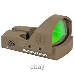 Sig Sauer ROMEO1PRO 1x30mm 6 MOA Reflex Red Dot Sight, FDE SOR1P103