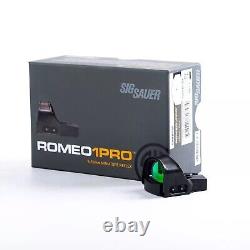 Sig Sauer ROMEO1PRO 1x30mm 6 MOA Reflex Red Dot Sight with Shroud, Black- SOR1P101