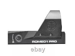 Sig Sauer ROMEO1PRO 1x30mm 6 MOA Reflex Red Dot Sight with Shroud, Black- SOR1P101