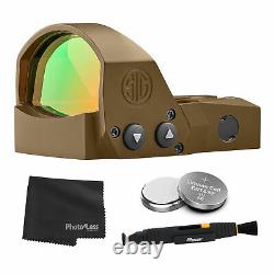 Sig Sauer ROMEO1 PRO 1X30mm 6 MOA Red Dot Sight, FDE + Batteries, Cleaning Kit