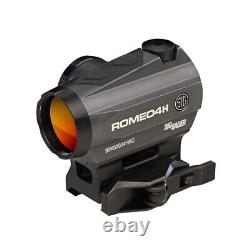 Sig Sauer ROMEO4H Red Dot Sight 1x20mm Mounts Illum Reticl, Graphite SOR43012