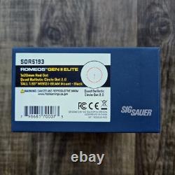 Sig Sauer ROMEO5 GEN II ELITE 1x38mm Multi Reticle Ballistic Red Dot Sight 1.93