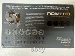 Sig Sauer ROMEO8T Red Dot Sight 1x38mm FDE (SOR81003) Lifetime infinite Warranty