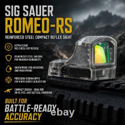 Sig Sauer ROMEO-RS Reinforced Steel COMPACT CLEAR Red Circle Dot Sight SOR02101
