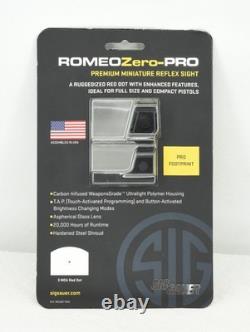 Sig Sauer Romeo Zero-Pro 3 MOA Rifle Pistol Red Dot Reflex Sight & Mount, Sealed