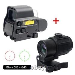 Sight HHS holographic Red Green Dot Reflex 558+G33 3X Magnifier Qd Mount Clone