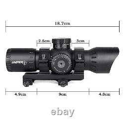Sniper Compact Red Dot Sight Scope Style 35mm Tube Picatinny Mount + Flip UP Cap