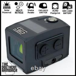 Solar Shake Awake Enclosed Red Dot Optic Sight ACRO Footprint + RMR Adapter