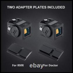 Solar Shake Awake Enclosed Red Dot Optic Sight ACRO Footprint + RMR Adapter