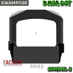 SwampFox SENTINEL II 2 GREEN Dot RMSc Pattern Optic with BACKUP REAR SIGHT