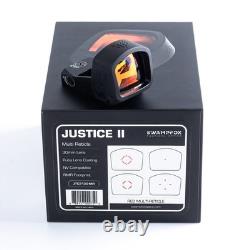 Swampfox Justice II 1x30mm 6MOA GREEN Dot Sight /RED Multi-Reticle RMR footprint