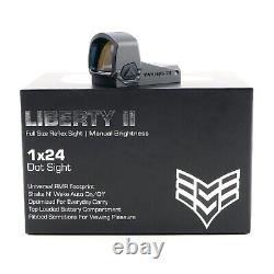 Swampfox Liberty II Full Size 1x24 Reflex Sight Multi-Reticle Sight LBT2124-MR