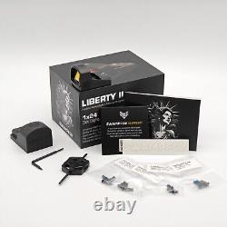 Swampfox Liberty II Full Size 1x24 Reflex Sight Multi-Reticle Sight RMR footprin