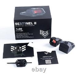 Swampfox Sentinel II 2 1x20mm 3MOA Red Dot RMSc Footprint Back Up Sight