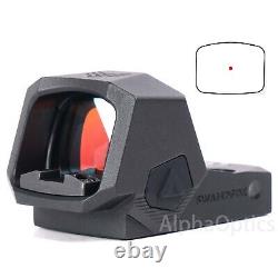 Swampfox Sentinel II 2 1x20mm 3MOA Red Dot RMSc Footprint Back Up Tritium Sight