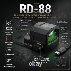 TSA RD-88 Multi Reticle Enclosed Red Dot Sight RMSc 407K 507K Optic + MOS Adapt