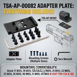 TSA RD-88 Multi Reticle Enclosed Red Dot Sight RMSc 407K 507K Optic + MOS Adapt
